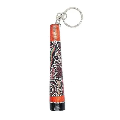 Afbeelding van Didgeridoo sleutelhanger 10 x 2cm handbeschilderd