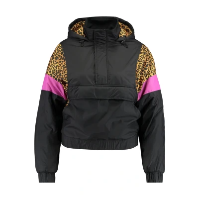 Afbeelding van Urban Classics Ladies Mixed PULL OVER Jacket Jas, Dames, Maat: XS, Black