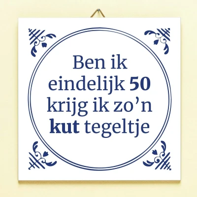 Afbeelding van Tegeltje Ben Ik Eindelijk Jarig 20 Jaar