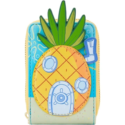 Afbeelding van Loungefly Spongebob vierkante portemonnee ananas huis accordeon officieel één maat