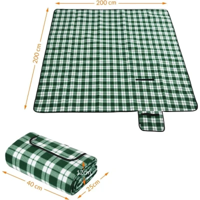 Afbeelding van Detex Picknickkleed 200x200cm Waterdicht &amp; Opvouwbaar Groen