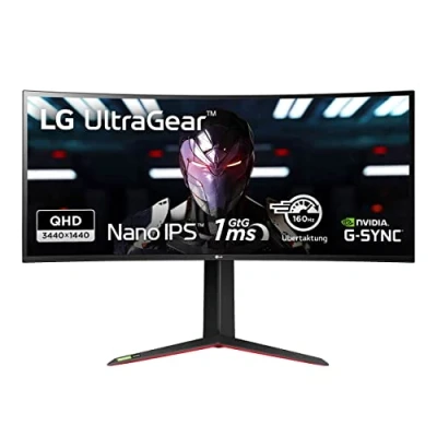 Image de Ecran LED PC gaming LG 34GN850P B 34&quot; incurvé UWQHD Noir et Rouge