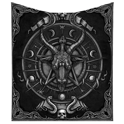 Afbeelding van Nemesis Now Plaid Baphomet Zwart
