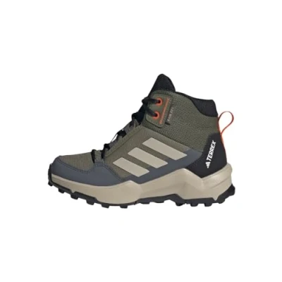 Afbeelding van adidas TERREX AX4R Mid Rain.RDY HIKING SHOES halfhoge schoenen zonder voetbal, uniseks, Olive Strata / Wonder Beige Oranje