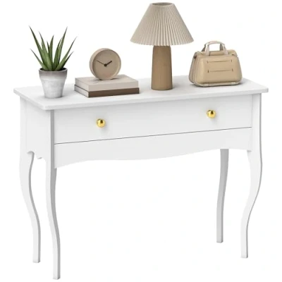 Afbeelding van HOMCOM kaptafel 100x40x74cm MDF Wit