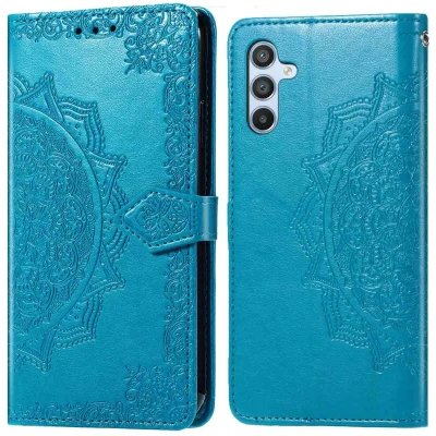 Afbeelding van imoshion Hoesje Geschikt voor Samsung Galaxy A36 Met Pasjeshouder Mandala Bookcase Turquoise