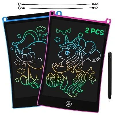 Afbeelding van GUYUCOM 2 stuks lcd schrijftablet, 8,5 inch Kids Doodle &amp; Scribble Boards, speelgoed voor jongens, educatief speelgoed, peuters, Kerstmis verjaardag (blauw en roze)