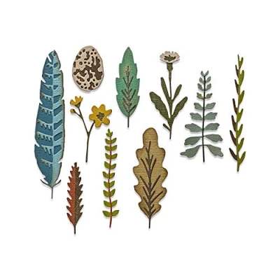Afbeelding van Sizzix Thinlit 665215 Funky Nature by Tim Holtz stansvormen, 10 stuks, meerkleurig