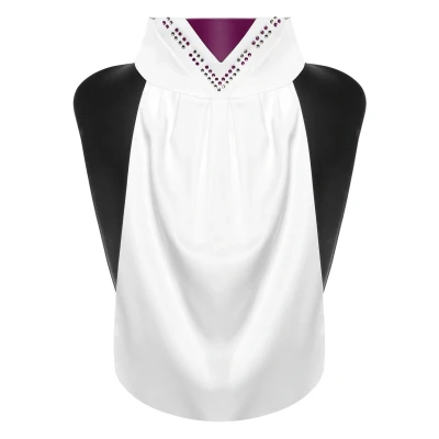 Image de Fair Play Plastron Faven Blanc/Baie Royale XS