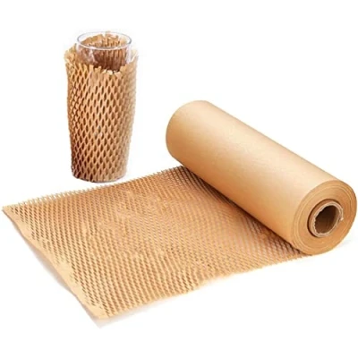 Afbeelding van SZSYumUnion Rol geperforeerd inpakpapier in honingraat, 10 m x 30 cm voor verhuizing, breekbare verzending (alternatief bubbelpapier)