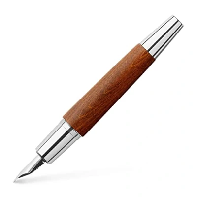 Afbeelding van Faber Castell 148202 E motion vulpen, hout, chroom, EF (bruin)
