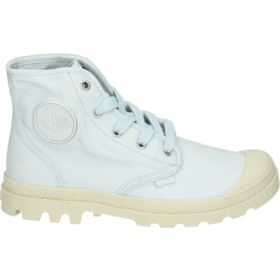 Afbeelding van Palladium Pampa Veterboots, Dames, Maat: 36, Blue art Katoen