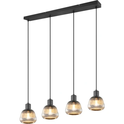 Afbeelding van TRIO TARIFA Hanglamp Zwart mat excl. 4x E27 4W