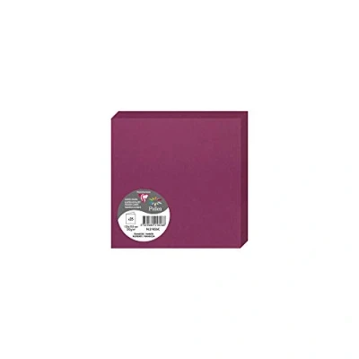Afbeelding van 50x dubbele blanco kaarten, raspberry, van Pollen Clairefontaine, 13,5cm x 13,5cm.