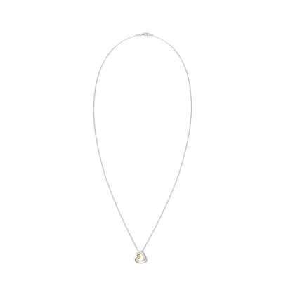 Afbeelding van Elli HERZ Kristalle Ketting, Dames, Maat: 45, Silber