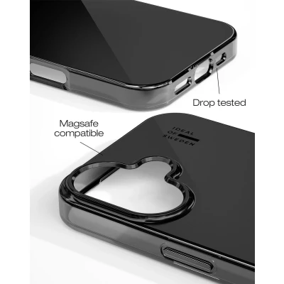 Afbeelding van iDeal Of Sweden Mirror Case met magnetische ring geschikt voor iPhone 16 Black