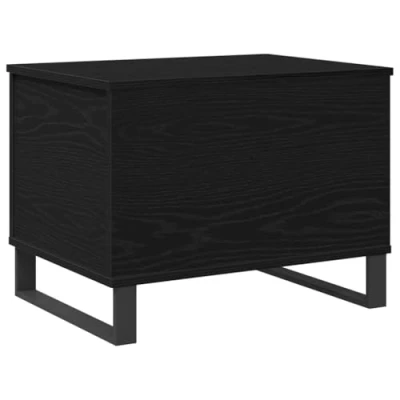 Afbeelding van vidaXL Salontafel Zwart Eiken Gerecycled hout Standaard Duurzaam