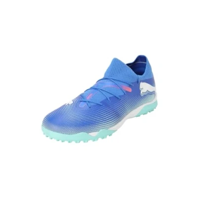 Afbeelding van Puma Future 7 Match TT Voetbalschoenen voor kunstgras, Heren, Maat: 42, Bluemazing/white/electric peppermint Textiel/ synthetisch