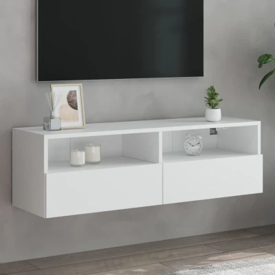 Afbeelding van vidaXL Tv wandmeubel 100x30x30 cm bewerkt hout wit