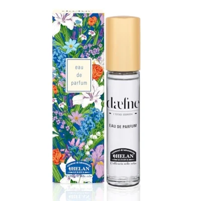 Afbeelding van Helan Daefne Gebloemde damesgeur, pop, hout met saffraan, vanille, roos en lavendel, perfect eau de parfum als cadeau idee voor vrouwen, bloemengeuren 10 ml, kerstcadeaus gemaakt in