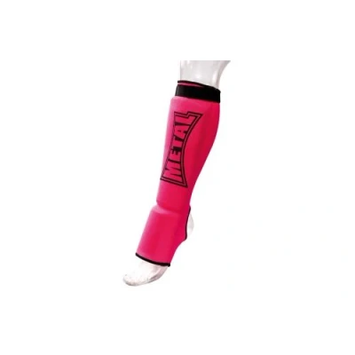 Image de Protège Tibias Pieds Métal Boxe Rose S (MB153SP)