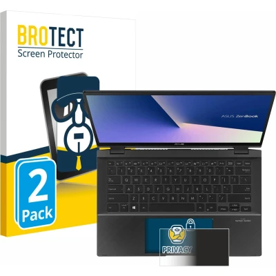Afbeelding van BROTECT privacy screenprotector voor ASUS ZenBook Flip 14 UX463FA (Touch Trackpad) Folie Beschermfolie Blauwlichtfilter (2 Stuks)