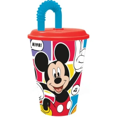Afbeelding van Beker met Rietje Mickey Mouse CZ11364 430 ml
