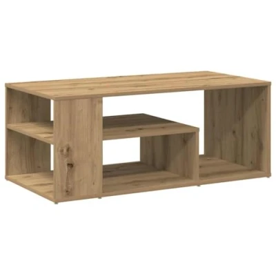 Afbeelding van vidaXL Salontafel 100x50x40 cm bewerkt hout artisanaal eikenkleurig