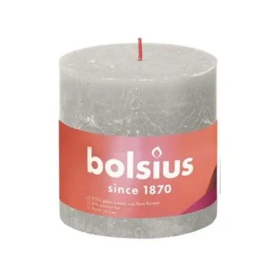 Afbeelding van Bolsius kaars rustiek Sandy Grey 100/100 mm