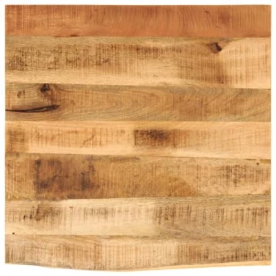 Afbeelding van Tafelblad met natuurlijke rand 40x40x3,8 cm massief mangohout