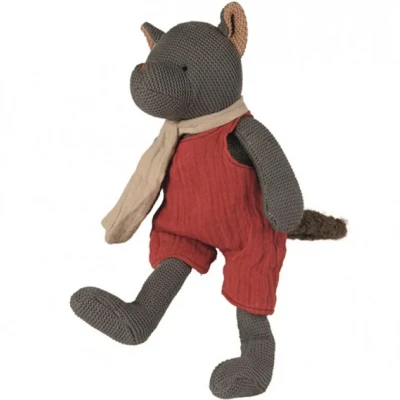 Afbeelding van Egmont toys knuffelwolf john met rammelaar 30 cm