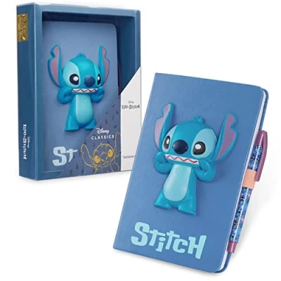 Afbeelding van Disney Stitch notitieboekjes, leuke schrijfwaren, A5 3D notitieboekjes en pen, Lilo and cadeau idee voor kinderen, tienermeisjes, vrouwen, lerarengeschenken