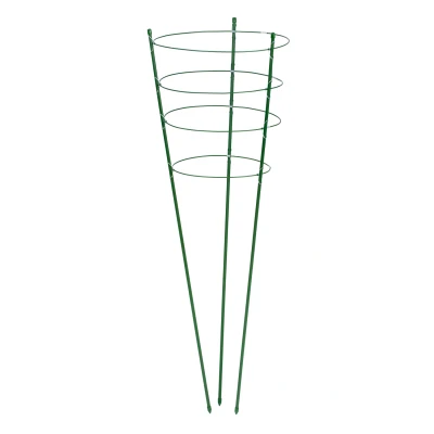 Afbeelding van Nature Plantensteun Set 4 Ringen En 3 Steunen Klim Geleide Artikel 29.5x29.5x90 cm Groen per stuk