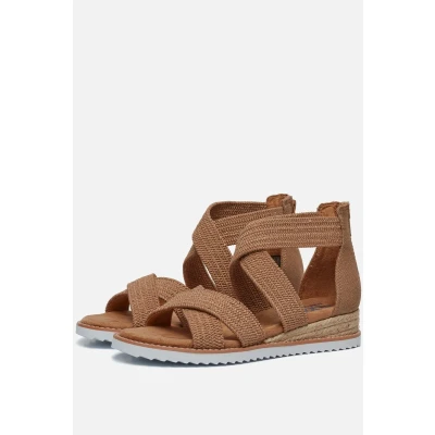 Afbeelding van Skechers Desert Kissdesert Nights Espadrilles, Dames, Maat: 36, Tan Textiel
