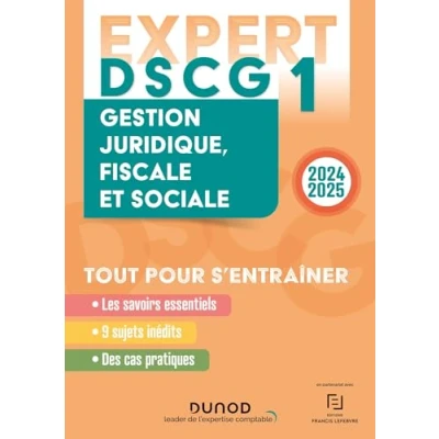 Afbeelding van DSCG 1 EXPERT GESTION JURIDIQUE FISCALE ET SOCIALE2024 2025