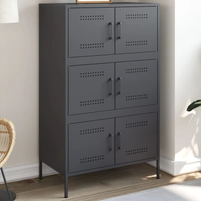 Afbeelding van Hoge kast 68x39x113 cm staal antracietkleurig