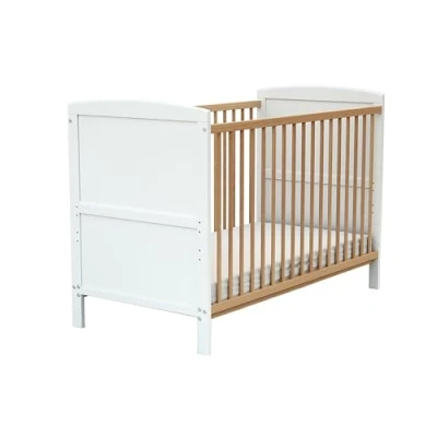 Afbeelding van AT4 Omvormbaar kinderbed ESSENTIEL in hout Wit en Beuken 60 x 120 cm