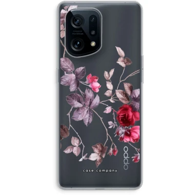 Afbeelding van Case Company® hoesje geschikt voor Oppo Find X5 Mooie bloemen Soft Cover Telefoonhoesje Bescherming aan alle Kanten en Schermrand