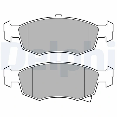 Afbeelding van DELPHI LP3668 Remblokkenset Met akoestische slijtagewaarschuwing anti kreukplaat Zonder toebehoren FIAT: 500 Hatchback, C Convertible