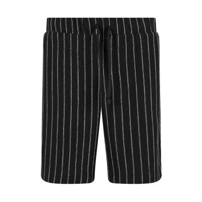 Afbeelding van Urban Classics Striped Shorts, Heren, Maat: Large, Black offwhite