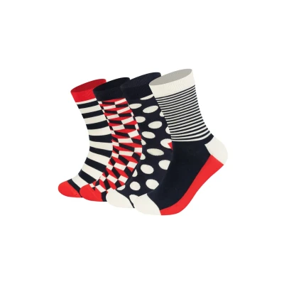 Afbeelding van Happy Socks Classic GIFT SET Unisex 4 PACK Sokken, Maat: 41 46, Navy multi