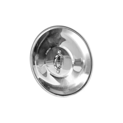 Afbeelding van Pentole Agnelli Rond aluminium deksel 2 mm met omzoomde jumper glanzend, zilver, 26 cm