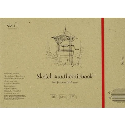 Afbeelding van SMLT Album Schetsen 24,5x17,6 cm 100gr 32 vel Natuurwit