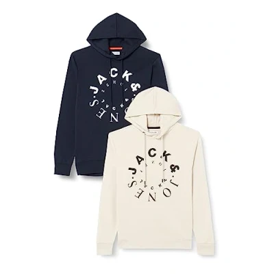 Afbeelding van JACK&amp;JONES JJWARRIOR SWEAT HOOD 2PK MP Heren Trui Maat M
