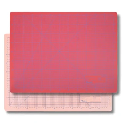 Afbeelding van Victor snijmat rood oranje 45 x 60 cm 3 laags A2 zelfherstellende DIY bureauonderlegger