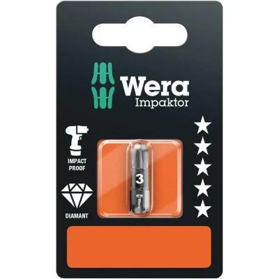 Afbeelding van Wera 1/4&quot; pozidrive impaktor bit pz3 x 25mm