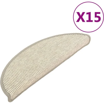 Afbeelding van Trapmatten zelfklevend 15 st 56x17x3 cm zilverkleurig