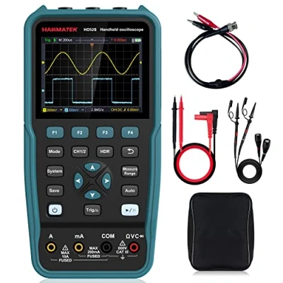 Afbeelding van HANMATEK HO52S digitale oscilloscoop 50 MHz 2 kanalen 3 in 1 multimeter en signaalgenerator