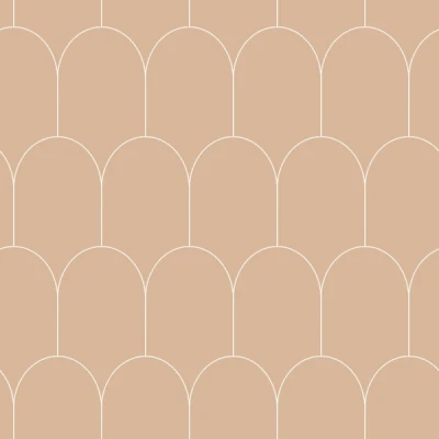 Afbeelding van ESTAhome behang art deco motief perzik roze en wit 139203 0,53 x 10,05 m
