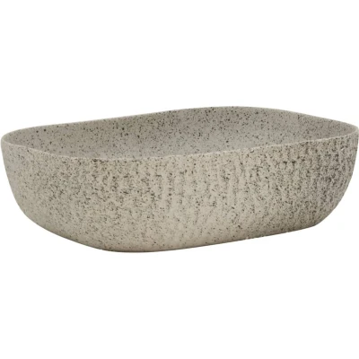 Afbeelding van vidaXL Opzetwasbak rechthoekig 48x37,5x13,5 cm keramiek grijs